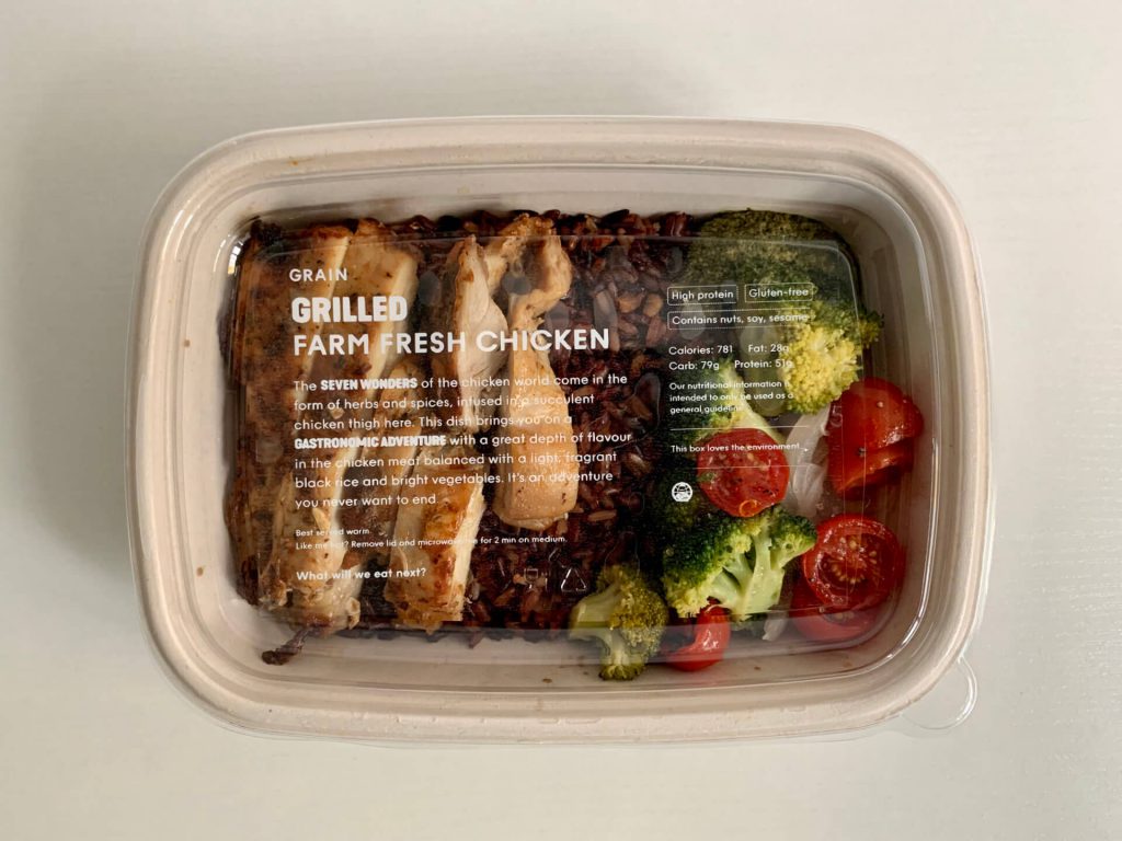 Grilled Farm Fresh Chicken with cover
