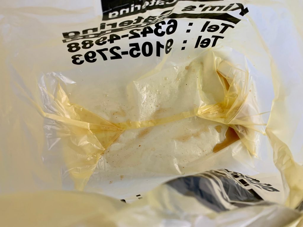 Hewtop Catering plastic bag leak