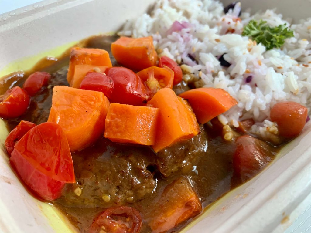 Impossible™ Hamburg Japanese Curry Rice focus