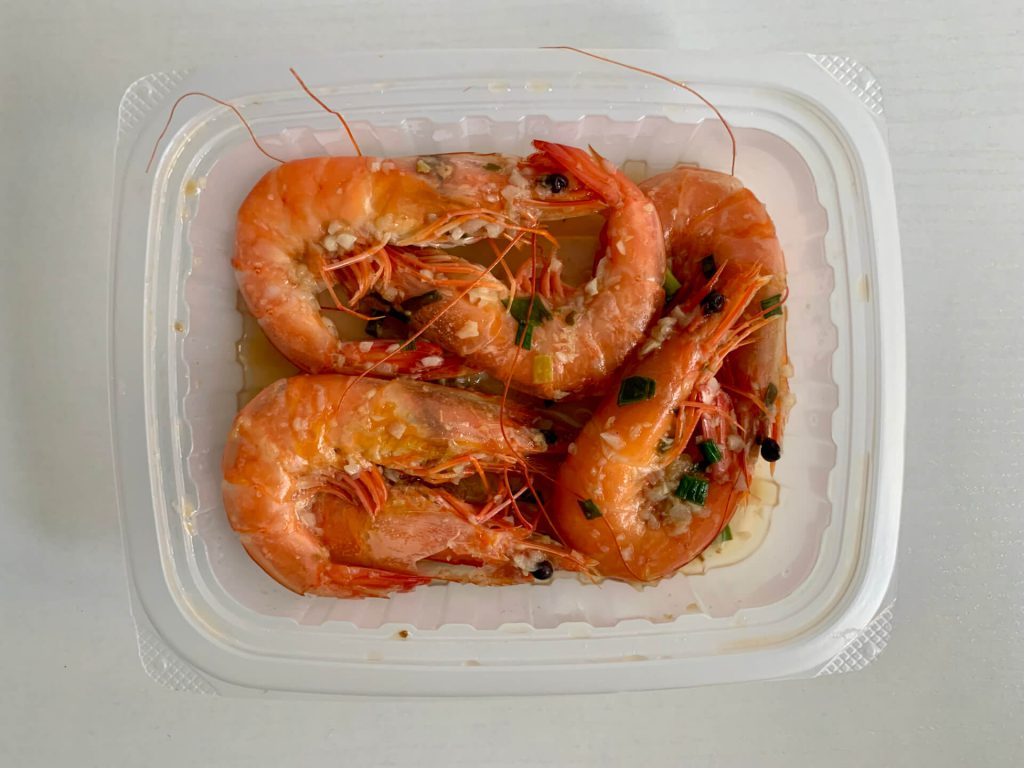 Steamed Garlic Prawns
