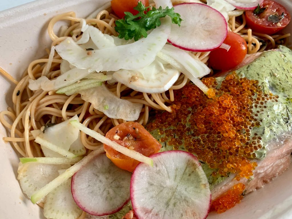 Tobiko Dill Aburi Salmon focus